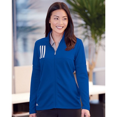 Adidas® Women's 3-Stripes Double Knit Full-Zip Pullover