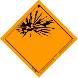 Explosives No Class Blank HazMat Paper Labels - 4" x 4"