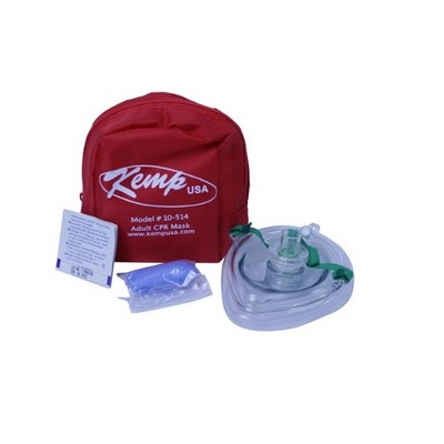 CPR Mask w/O2 Inlet & Soft Pouch