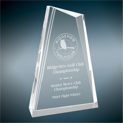 7" Crystal Peak Wedge Award