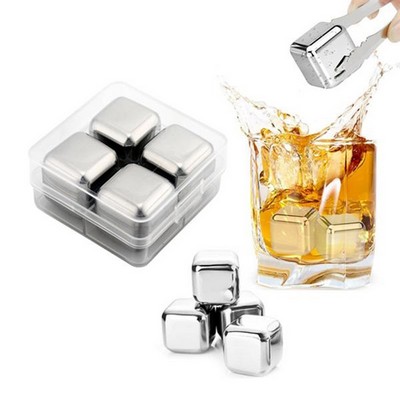 Set of 4 Whiskey Ice Cubes in Case