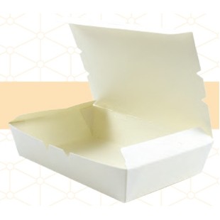 Large White Paper To-Go Box