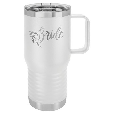 20 Oz. White Polar Camel Vacuum Insulated Travel Mug with Slider Lid