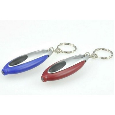 Oval Flashlight LED Keychain