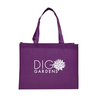 Purple Non-Woven PP Bright Shopping Bags (16"x2"x12")