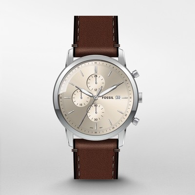 Fossil Minimalist Chrono Men's Stainless Steel Dress Watch