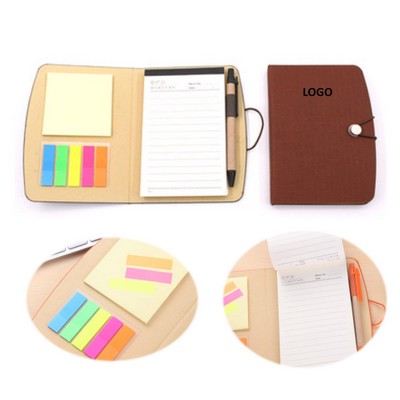 Creative Sticky Notes Flip Notebook With Pen Slot