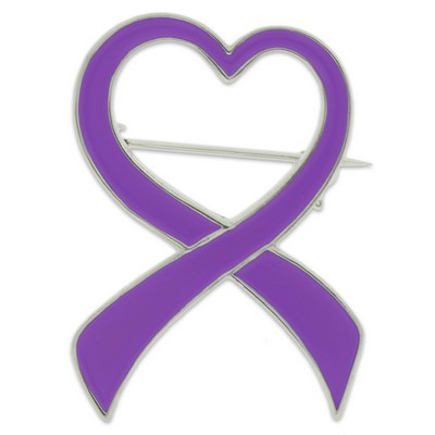 Purple Heart Ribbon Brooch