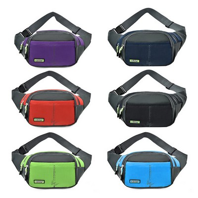 3 Zippered Fanny Pack (13.39"x 5.52"x 2.76")