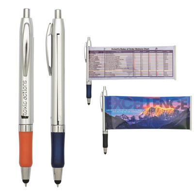 Chrome Cruze Stylus Scroll-Out Banner Pen