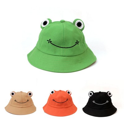 Cute Frog Bucket Hat For Adult Teens Women