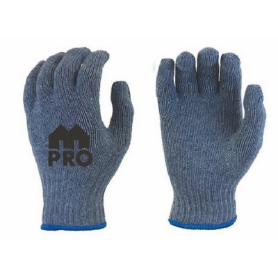 Cotton/ Polyester, grey string knit glove