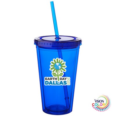 16 Oz. Journey Double-Wall Acrylic Tumbler w/Full Color Imprint