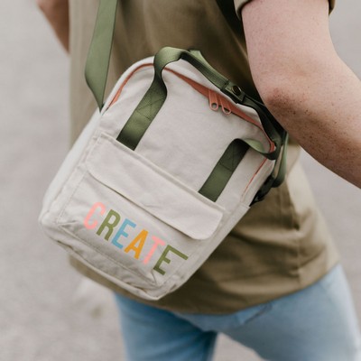 Mini Crossbody Backpack (Natural Canvas)