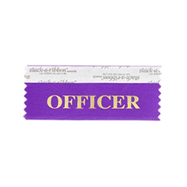 Officer Stk A Rbn Violet Ribbon Gold Imprint