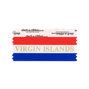 Virgin Islands Stk A Rbn Red/White/Blue Rbn Goldimprint