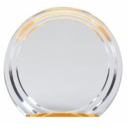 Small Double Halo Gold Acrylic Circle Award