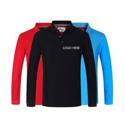 Quick Drying Long Sleeves POLO Shirts