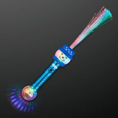 Deluxe Light Up Snowman Toy Wand 15" - Domestic Print