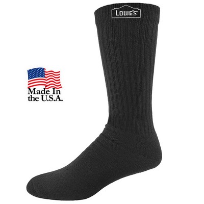 USA Made Medium Weight Crew Length Work Socks