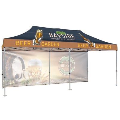 10' x 20' Heavy Duty Canopy Tent With One Full Wall