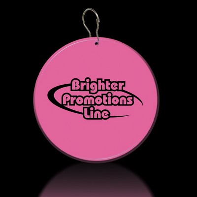 2 1/2" Digi-Printed Pink Plastic Medallion Badge