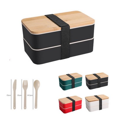 Wheat Straw Bento Box with Cutlery Set