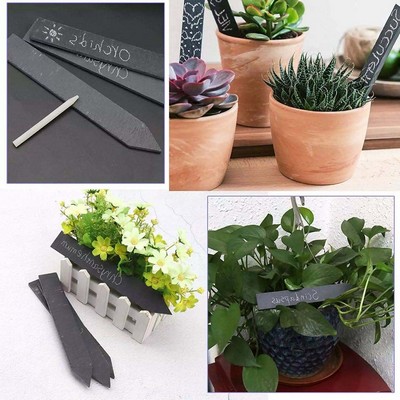 Reusable Slate Stone Garden Plant Labels Markers