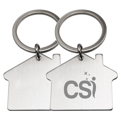 Standard Metal House Keychain