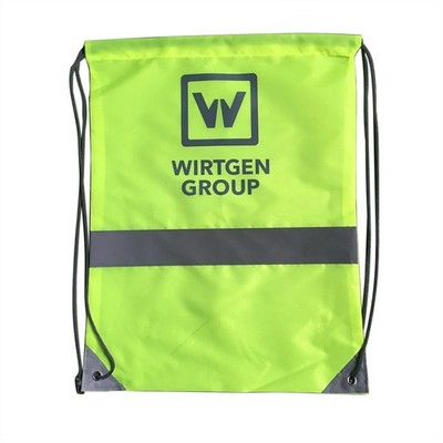 Extra Large Safety Reflective Drawstring Backpack