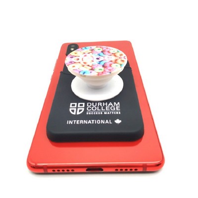 Silicone Phone Wallet Mobile Card Holder w/Airbag Support