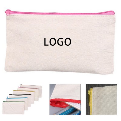 Canvas Zipper Pencil Case