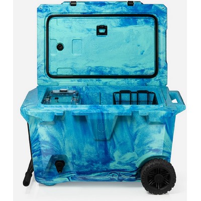 BrüTank 55-Quart Rolling Cooler in Ocean Swirl