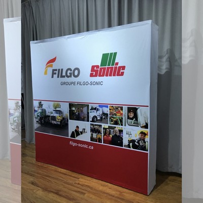 Velcro Pop-up Kiosk - Straight 8' With Side (fabric only)