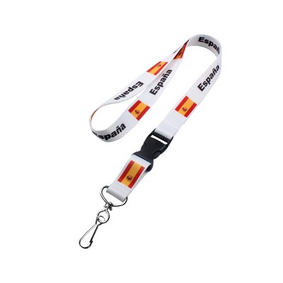 5/8 " Full Color Lanyards w/Buckle release