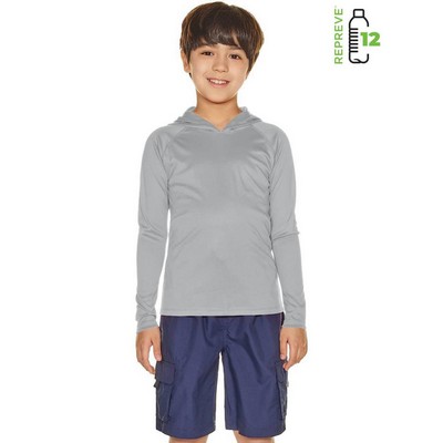 Repreve Youth 100% rPET Polyester Performance Hooded T-Shirt