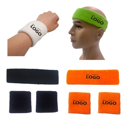 Terry Sports Headband & Wristband Set