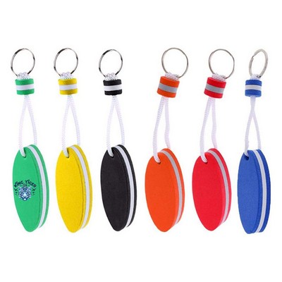 Oval Foam Floating Keychain/Key Ring