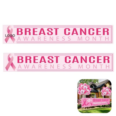 Pink Ribbon Fence Banner