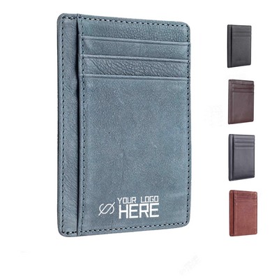 Minimalist Leather RFID Blocking Wallet