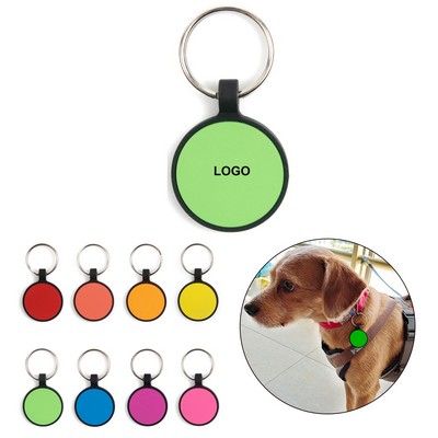 Round Silicone Dog ID Tag