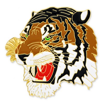 Mascot Tiger Colored Lapel Pin