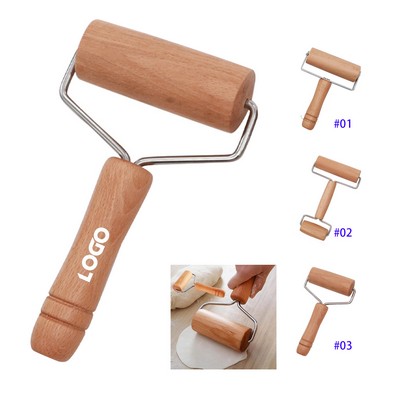 Wooden Rolling Pin Push Dough Roller