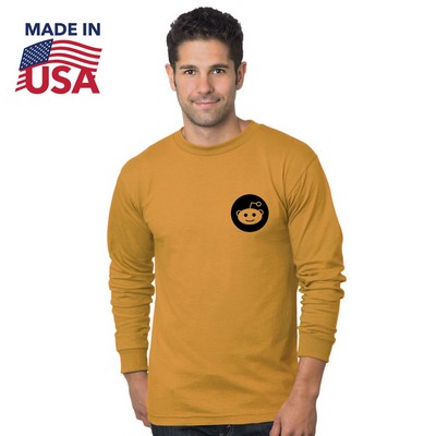 USA-Made Heavyweight Unisex Long Sleeve Crew Tee