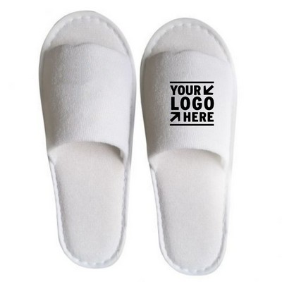 Open Toe Terry Cotton Hotel Slippers