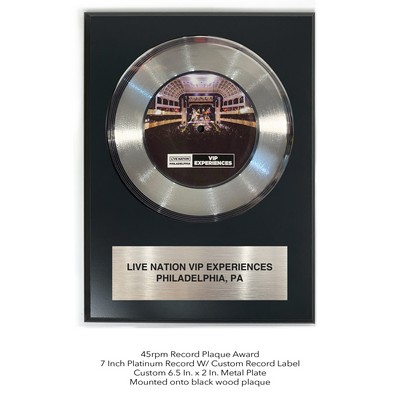 Platinum 45rpm Record - Mounted on Black Plaque