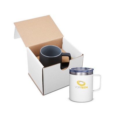 12 oz. Vacuum Insulated Coffee Mug with Handle in Individual Mailer