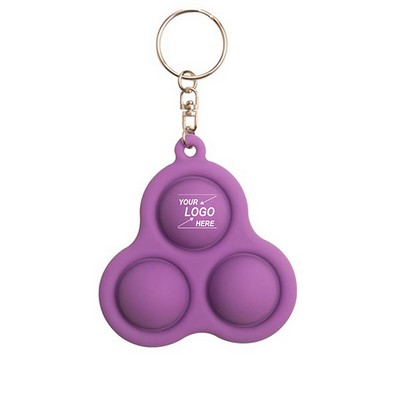 Triple Bubble Pop Fidget Keychain