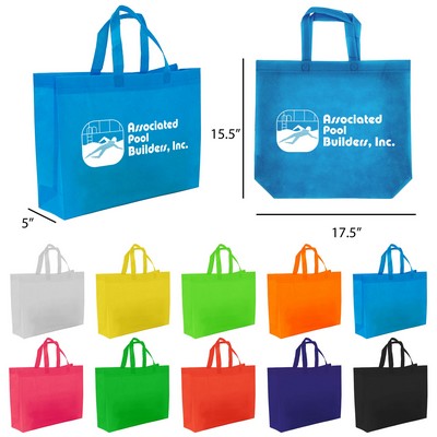 Non-Woven Juliet Grocery Tote Bag - 3D (18 x 14 x 5)