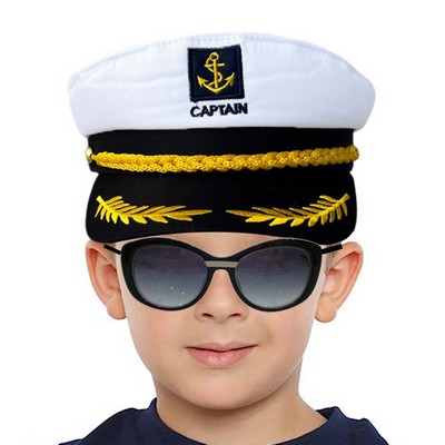 Children Captain Costume Hat Cap